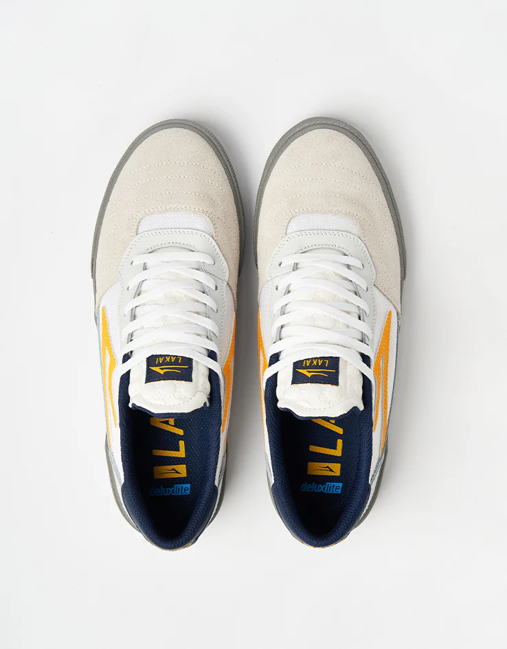 Lakai Cambridge Skate Shoes - White Leather - Image 2
