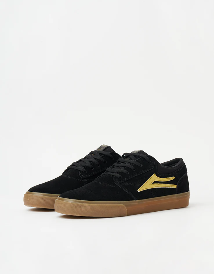 Lakai Griffin Skate Shoes - Black/Gold Suede - Image 3