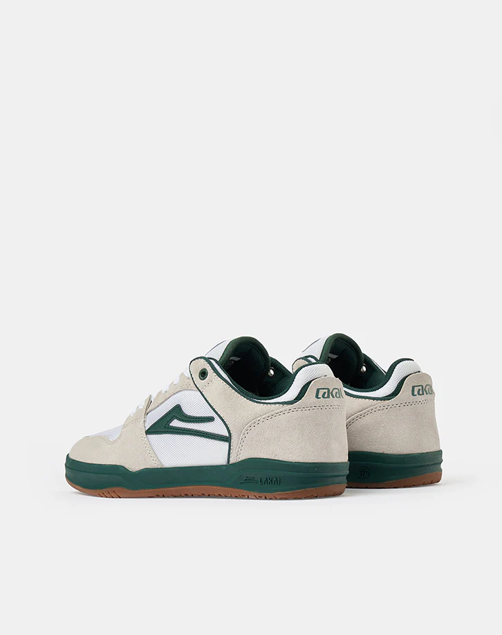 Lakai Telford Elite Skate Shoes - Cordura White/Spruce - Image 4
