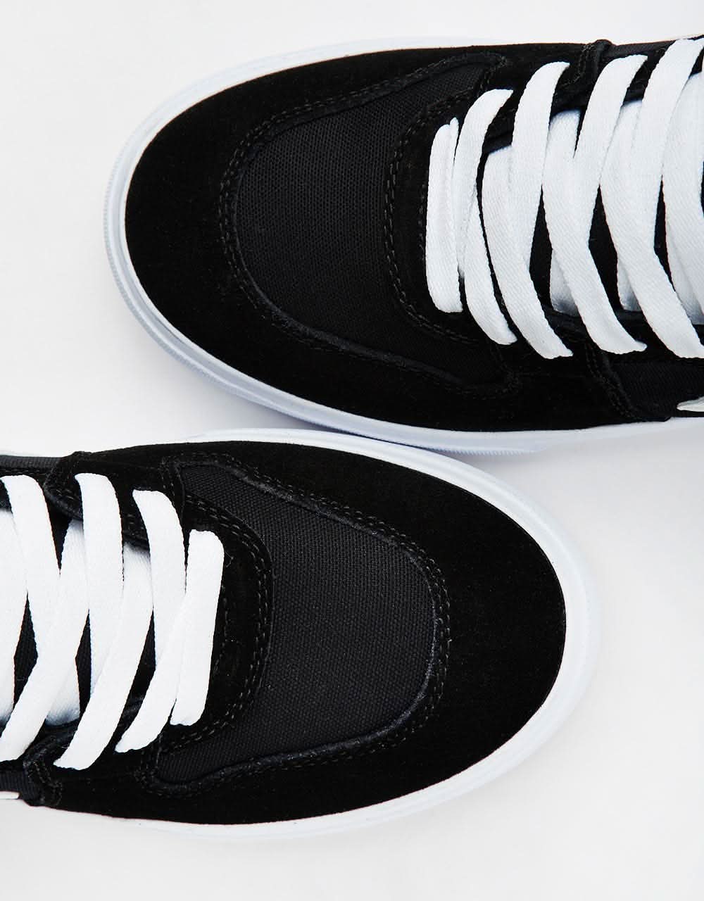 Lakai York Skate Shoes - Black/White Suede - Image 6