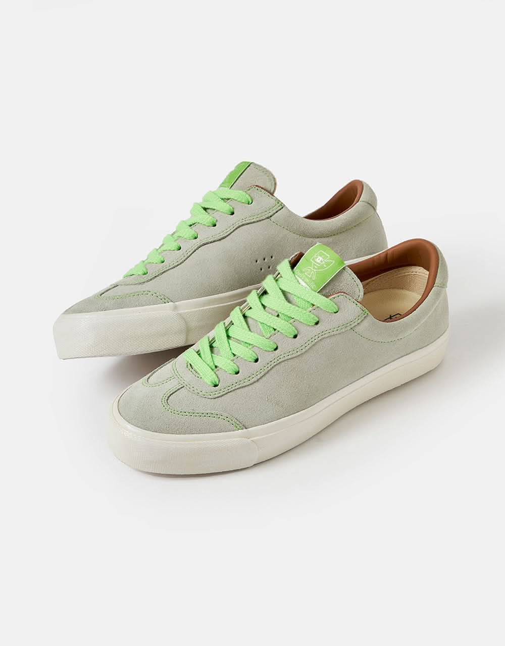 Last Resort AB VM004 Milic Suede Skate Shoes - Green Tint/White - Image 2