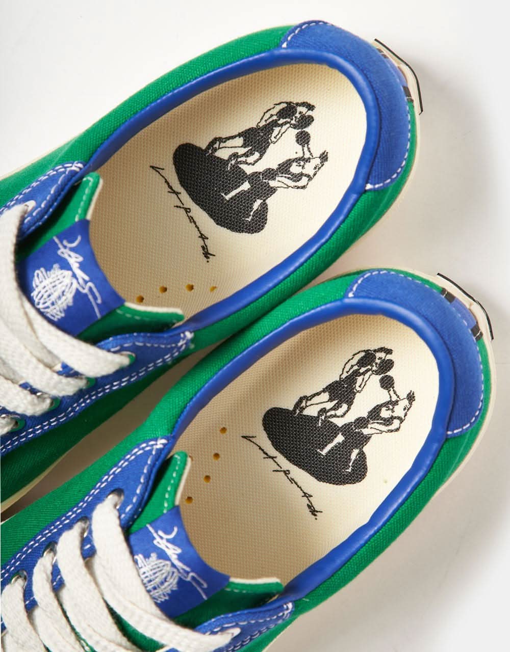 Last Resort AB x Julian Smith VM001 Lo Canvas Skate Shoes - Kelly Green/Klein Blue - Image 5
