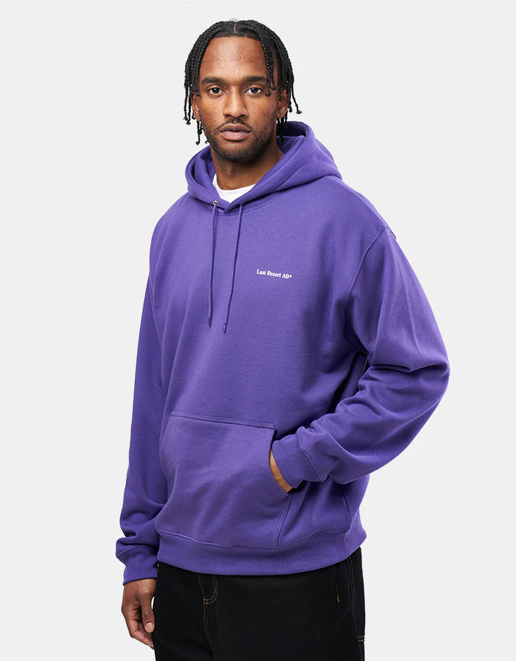 Last Resort Atlas Monogram Pullover Hoodie - Heliotrope/White - Image 3