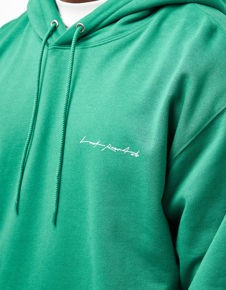 Last Resort AB x Julian Smith Heads Pullover Hoodie - Kelly Green/White - Image 4