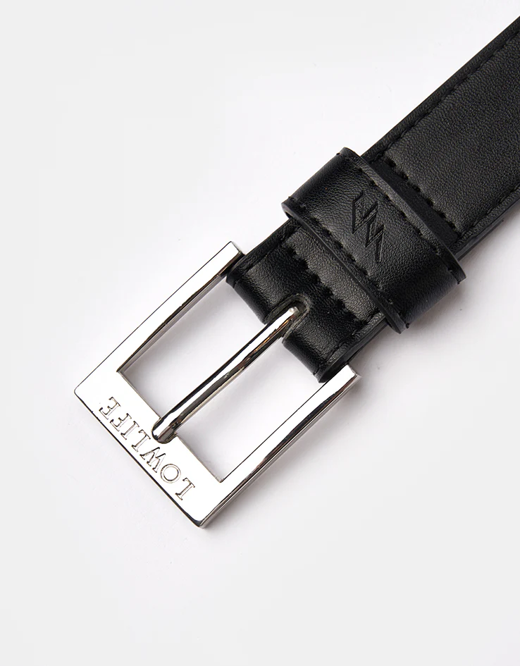 Lowlife Dub Leather Belt - Black Silver - Image 2