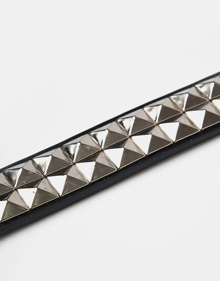 Lowlife Dub Leather Belt - Black Silver - Image 4