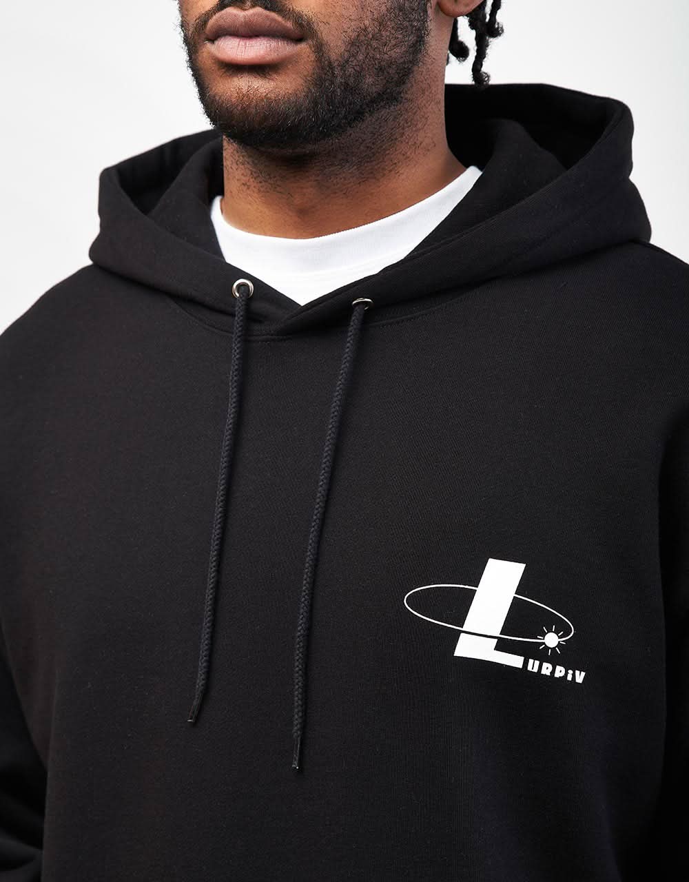 Lurpiv Orbit Logo Pullover Hoodie - Black - Image 3