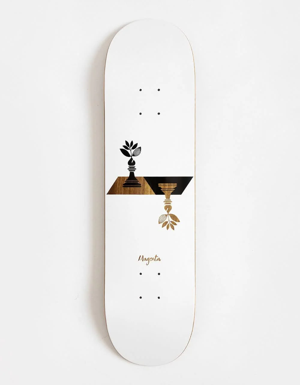 Magenta Chess Skateboard Deck - 8.25"