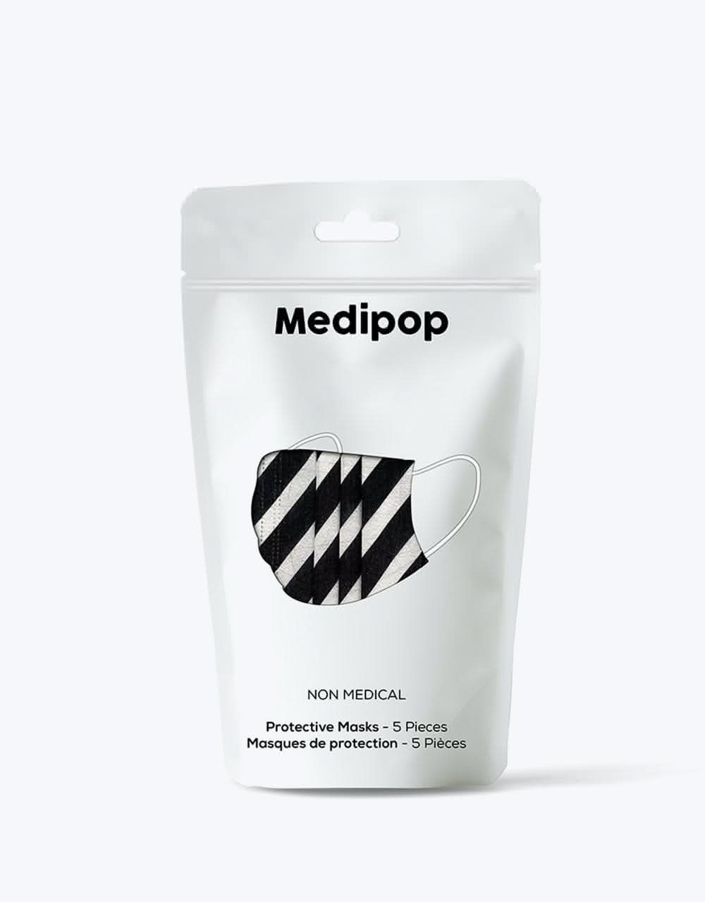 Medipop Disposable D Face Mask 5 Pack - Waves - Image 3