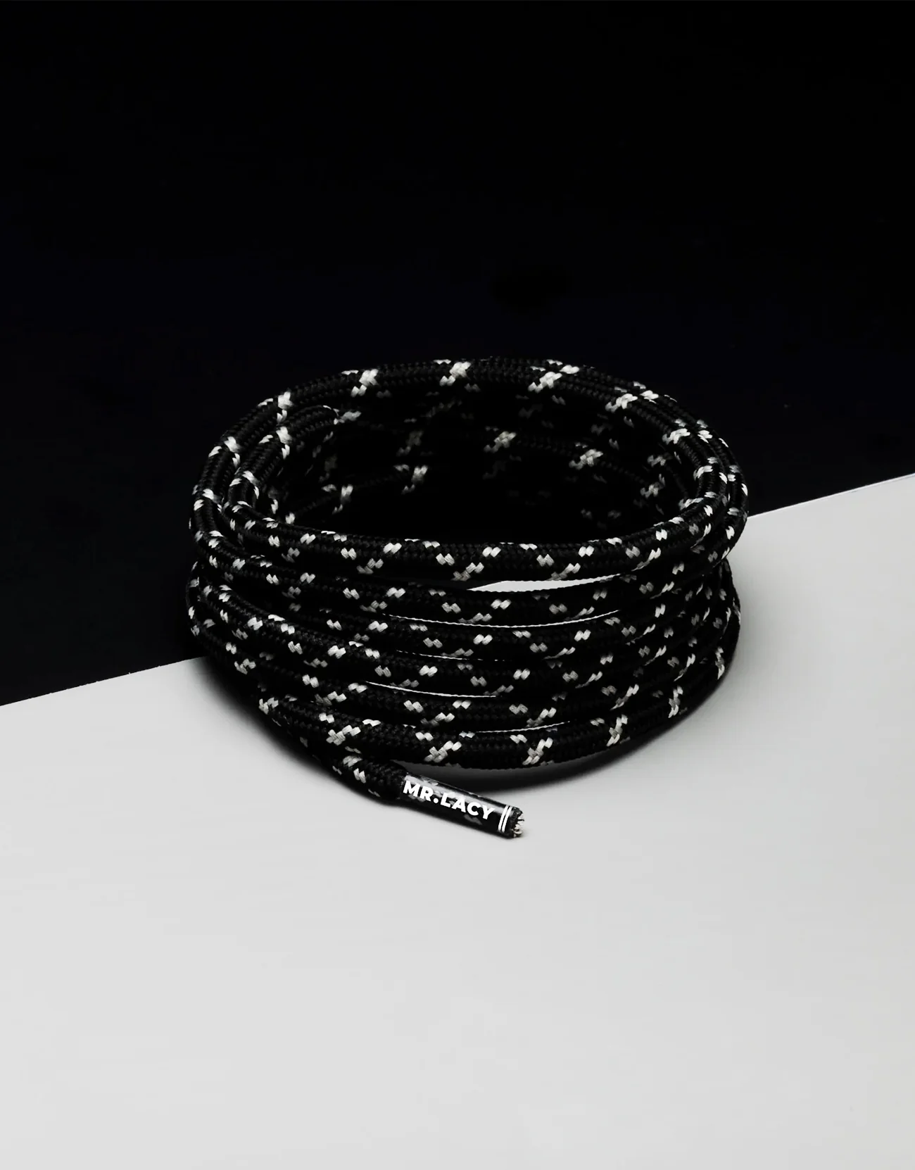 Mr. Lacy Hikies Round Laces - Black/Grey/Light Grey - Image 2