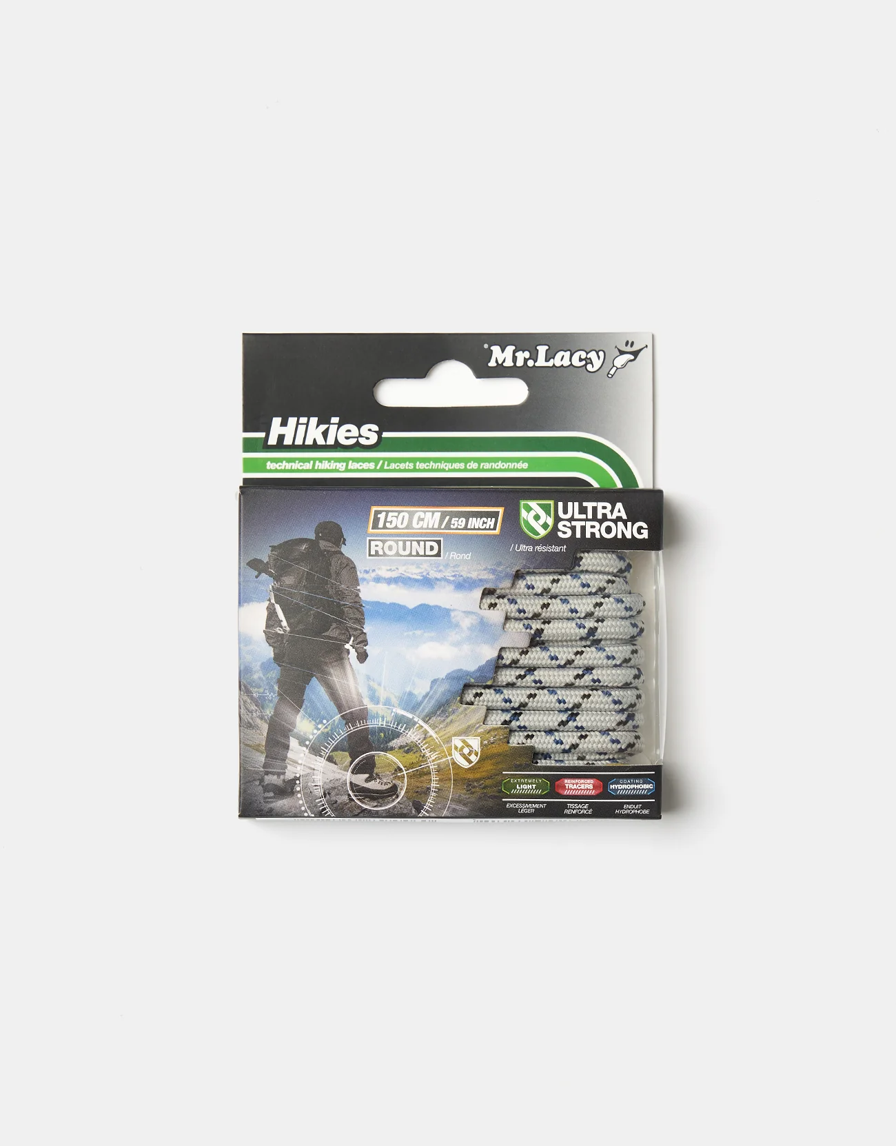 Mr. Lacy Hikies Round Laces - Silver Grey/Black/Blue