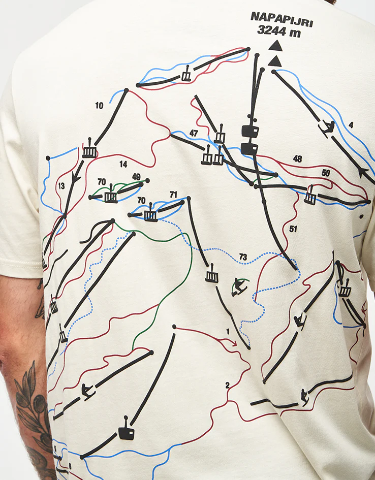 Napapijri Fiemme T-Shirt - AOP Route - Image 3