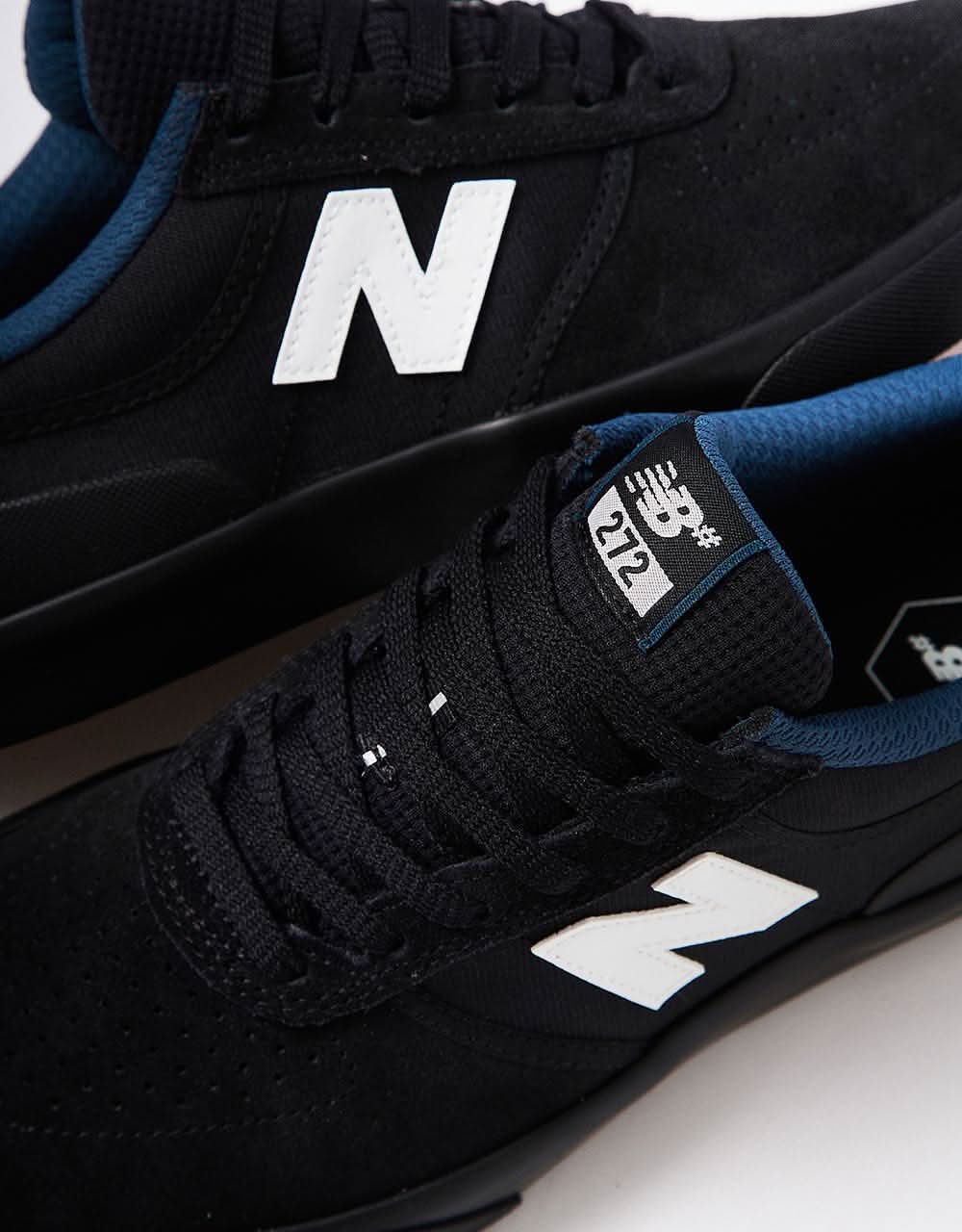New Balance Numeric 272 Skate Shoes - Black/White/Teal/Black - Image 4