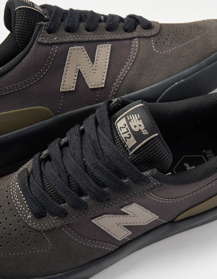 New Balance Numeric 272 Skate Shoes - Dark Grey/Olive - Image 7