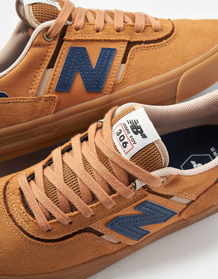 New Balance Numeric 306 Jamie Foy Skate Shoes - Wheat/Navy - Image 7