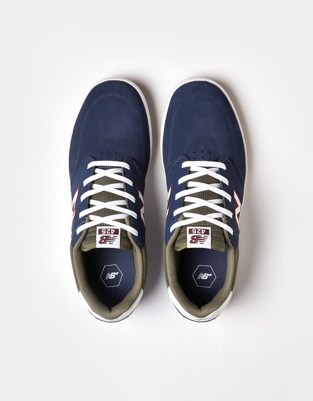 New Balance Numeric 425 Skate Shoes - Navy/Olive - Image 6
