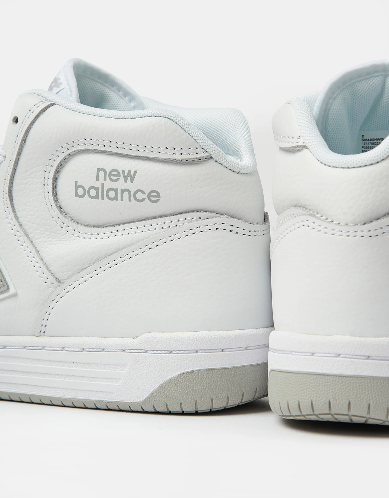 New Balance Numeric 480 High Skate Shoes - White/Grey - Image 8