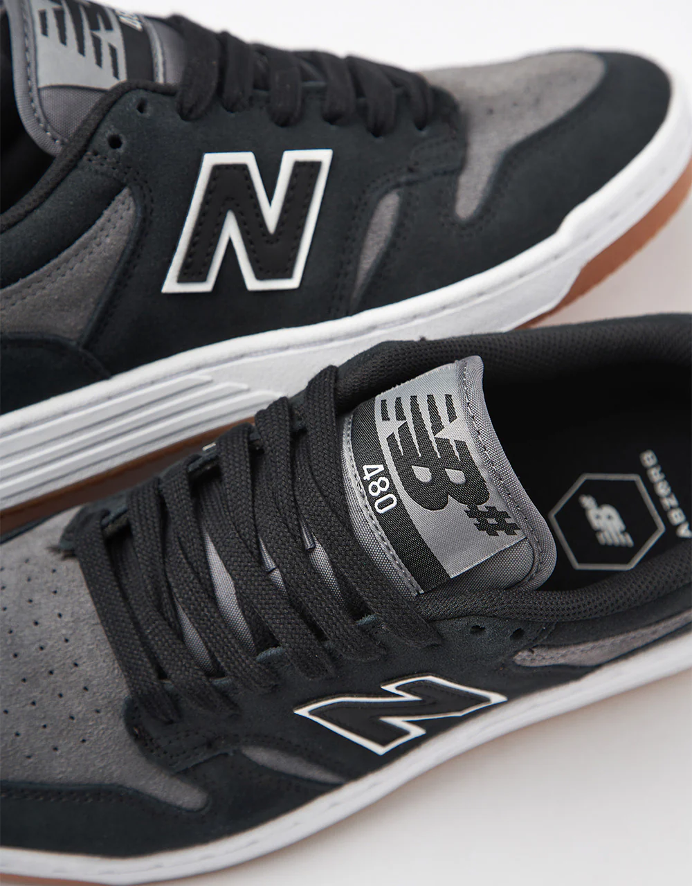 New Balance Numeric 480 Skate Shoes - Black/Grey - Image 6
