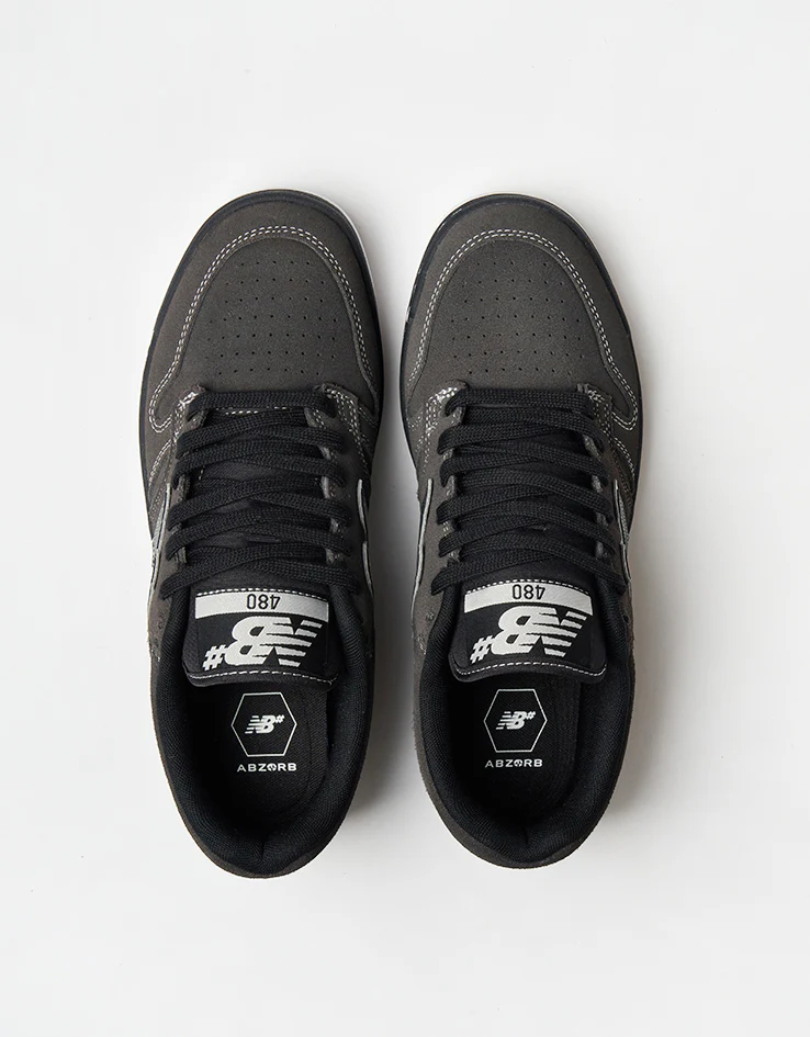 New Balance Numeric 480 Skate Shoes - Dark Grey/Black - Image 7