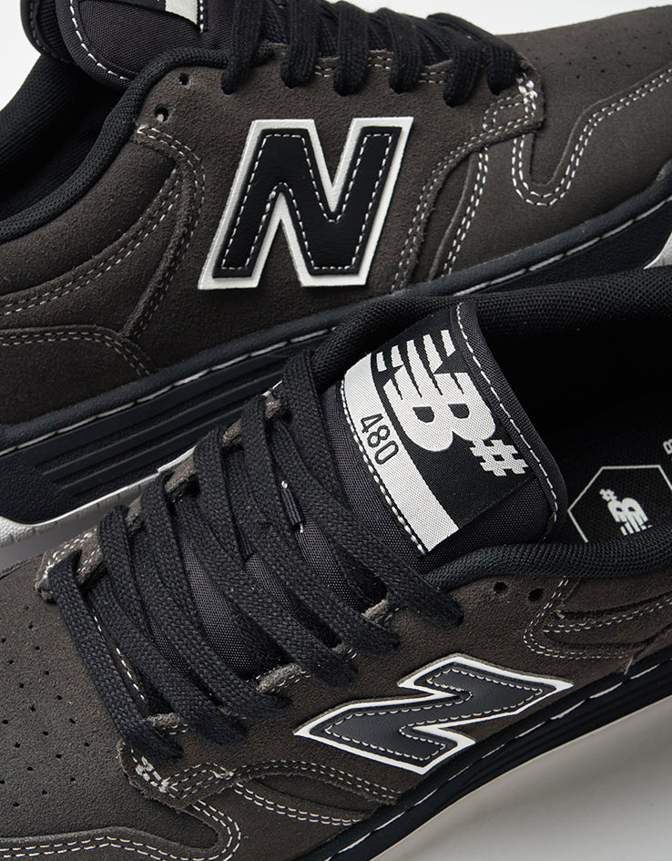 New Balance Numeric 480 Skate Shoes - Dark Grey/Black - Image 9