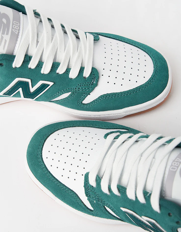 New Balance Numeric 480 Skate Shoes - Vintage Teal/White - Image 6