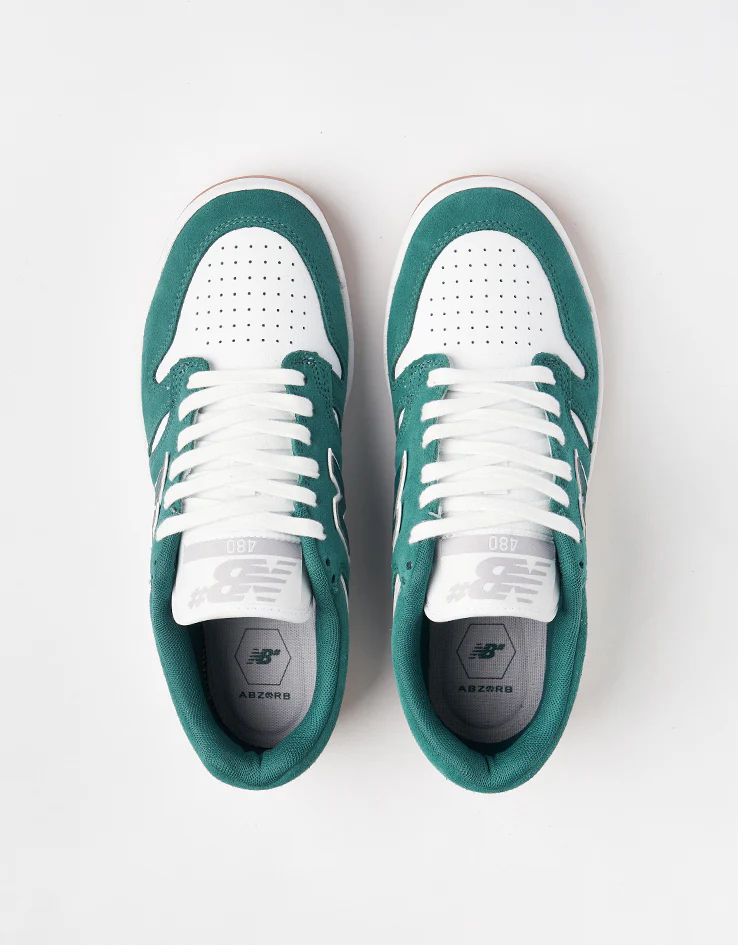 New Balance Numeric 480 Skate Shoes - Vintage Teal/White - Image 8