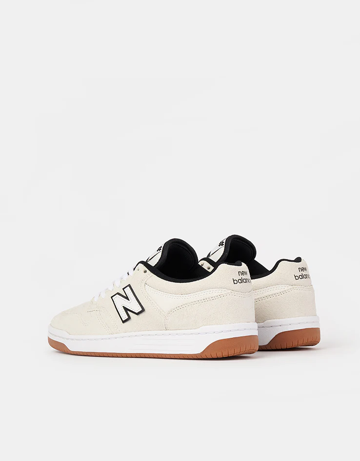 New Balance Numeric 480 Skate Shoes - White/Black/Gum - Image 4