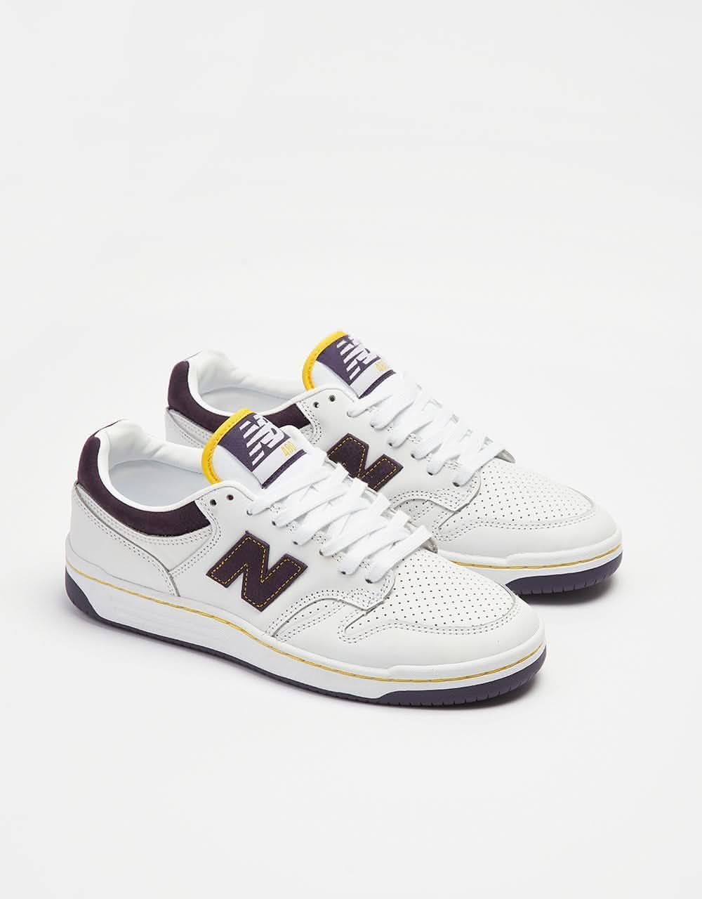 New Balance Numeric 480 Skate Shoes - White/Purple - Image 3