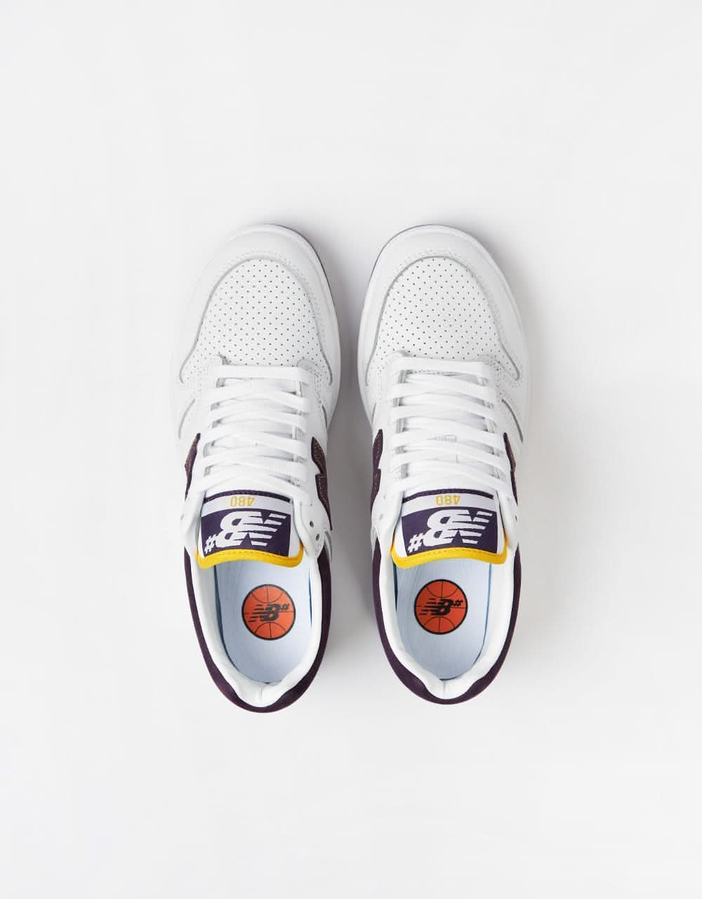 New Balance Numeric 480 Skate Shoes - White/Purple - Image 6