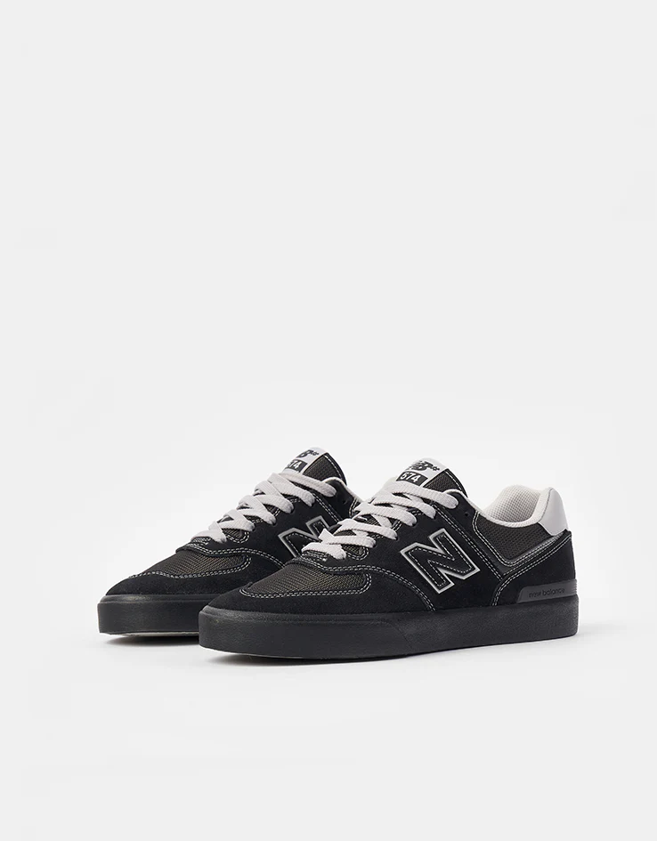 New Balance Numeric 574 Skate Shoes - Black/Grey/Black - Image 3