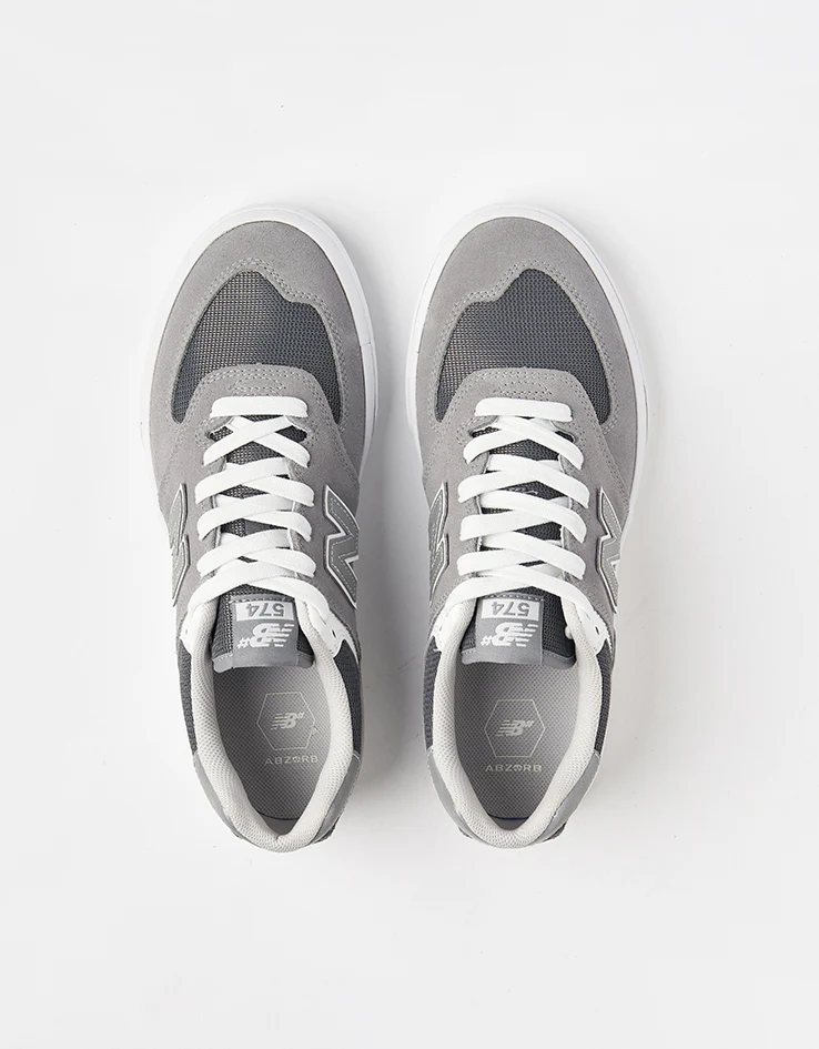 New Balance Numeric 574 Skate Shoes - Grey/White - Image 7