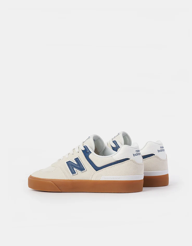 New Balance Numeric 574 Skate Shoes - Sea Salt/Blue - Image 4