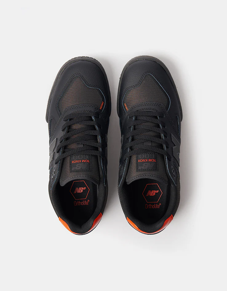 New Balance Numeric 600 Tom Knox Skate Shoes - Black/Orange - Image 2