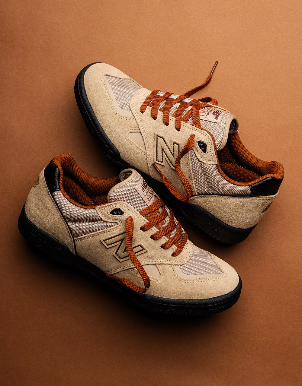 New Balance Numeric 600 Tom Knox Skate Shoes - Tan/Black - Image 2