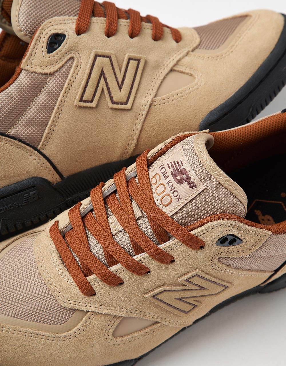 New Balance Numeric 600 Tom Knox Skate Shoes - Tan/Black - Image 8