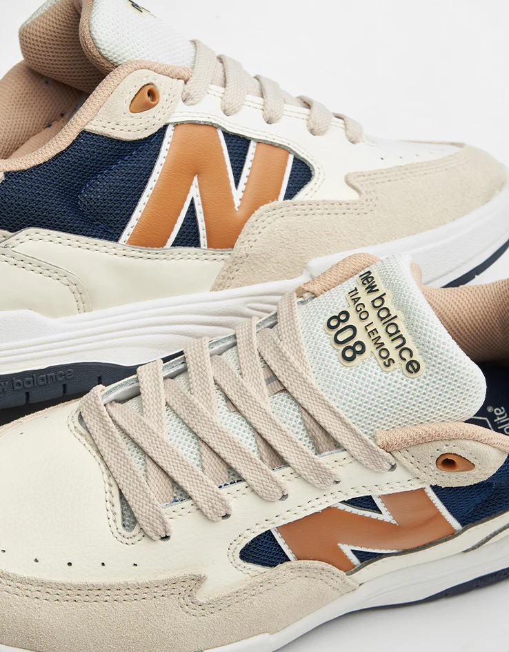 New Balance Numeric 808 Light Tiago Lemos Skate Shoes - Sea Salt/Navy - Image 6