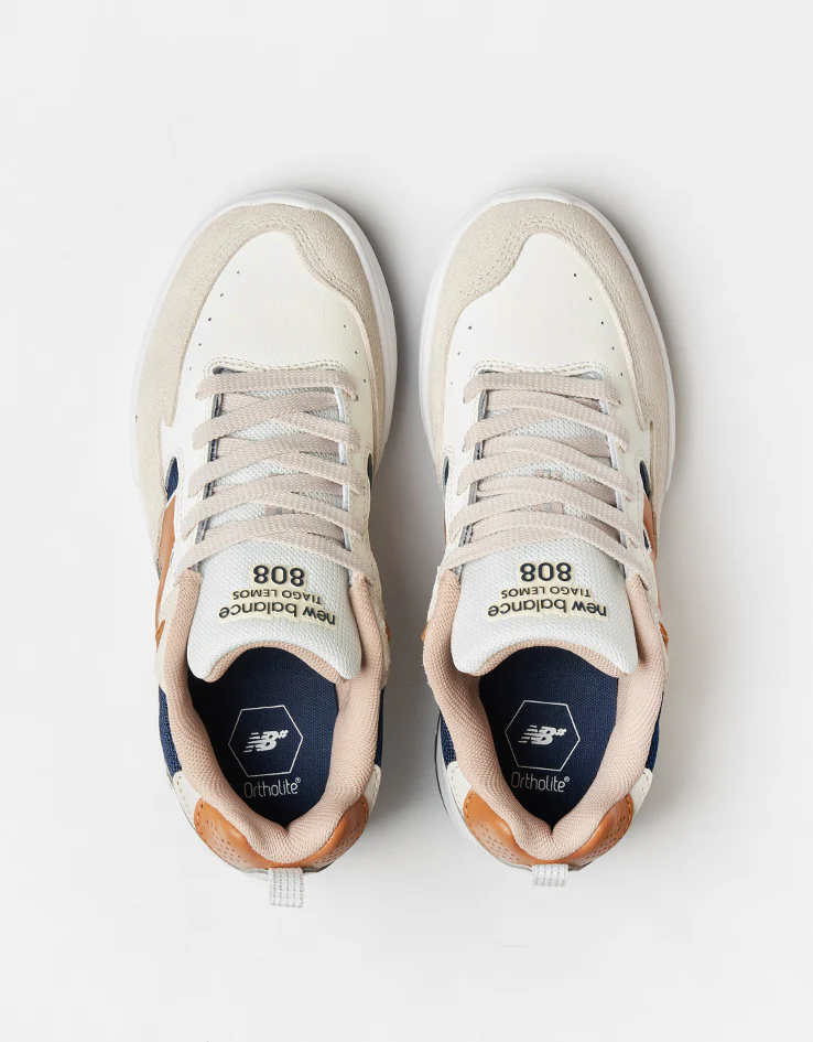 New Balance Numeric 808 Light Tiago Lemos Skate Shoes - Sea Salt/Navy - Image 7