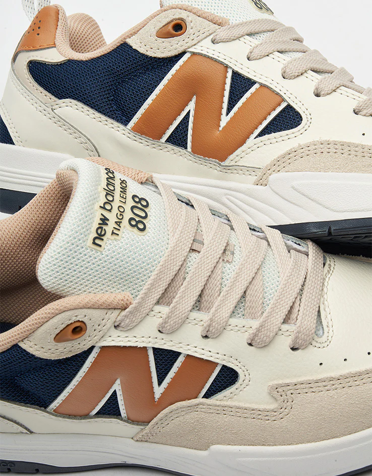 New Balance Numeric 808 Light Tiago Lemos Skate Shoes - Sea Salt/Navy - Image 8