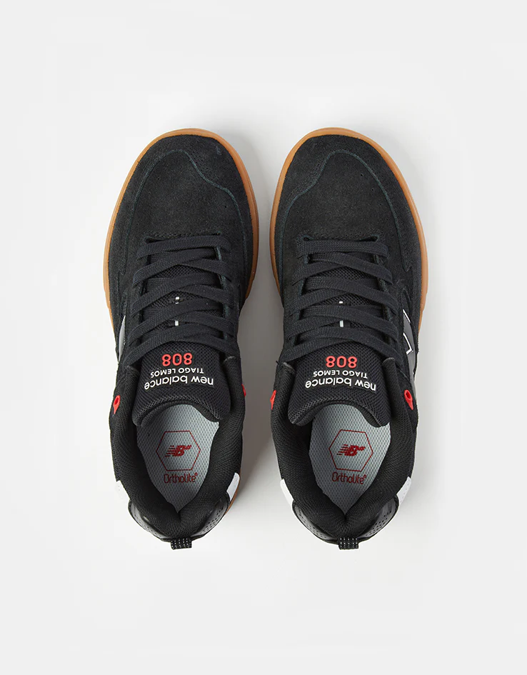 New Balance Numeric 808 Lite Tiago Lemos Skate Shoes - Black/Gum - Image 7