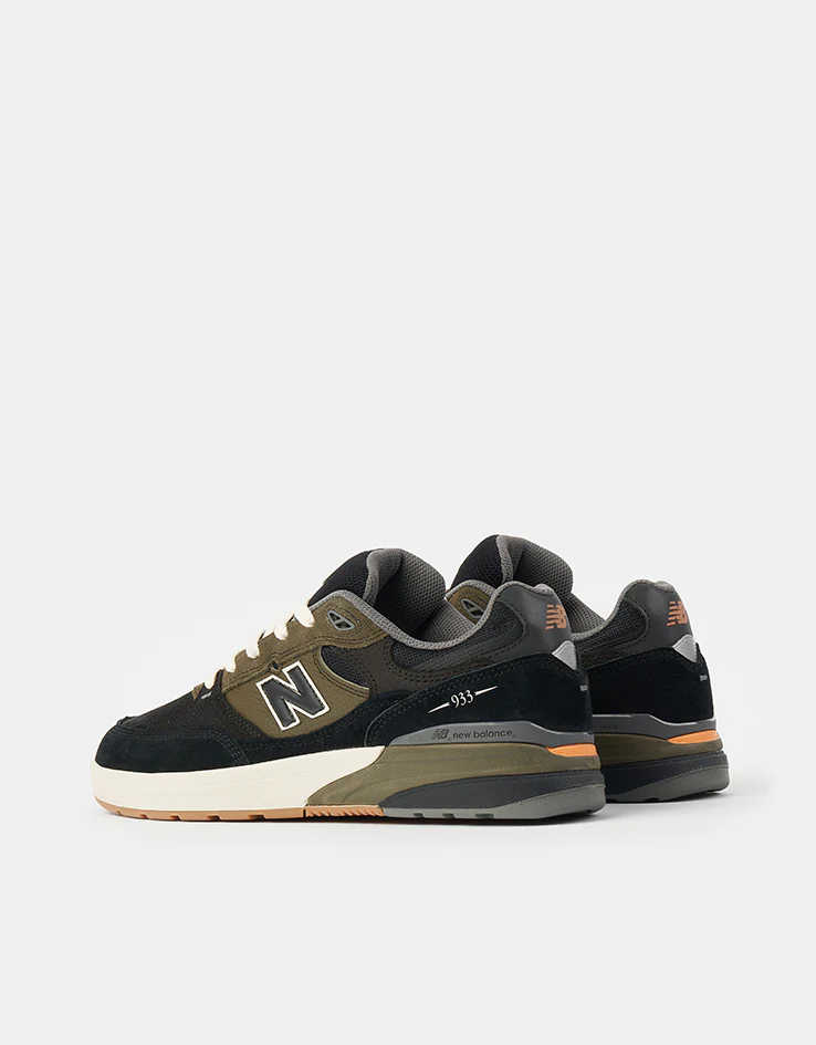 New Balance Numeric 933 Andrew Reynolds Skate Shoes - Black/Dark Olivine - Image 2