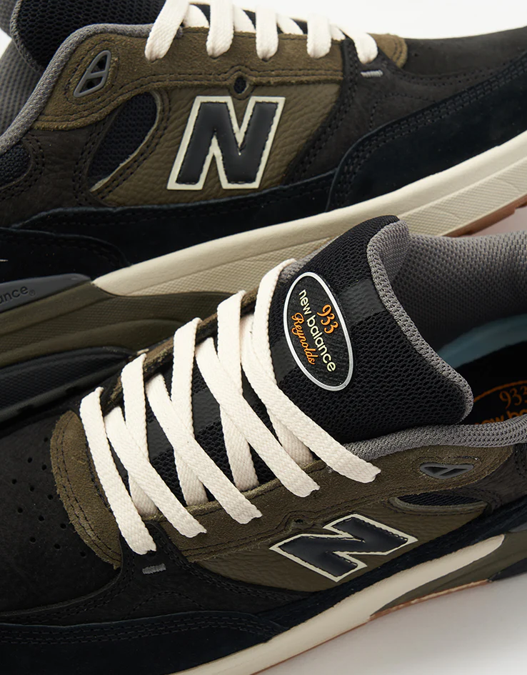 New Balance Numeric 933 Andrew Reynolds Skate Shoes - Black/Dark Olivine - Image 7