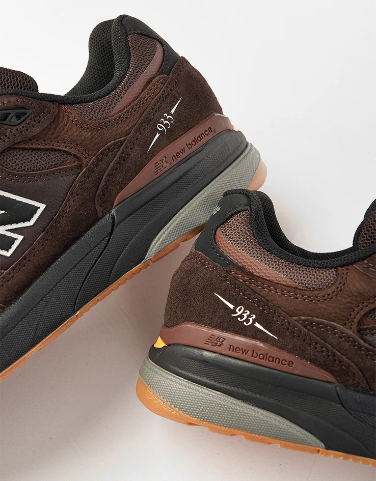 New Balance Numeric 933 Andrew Reynolds Skate Shoes - Brown/Black - Image 4