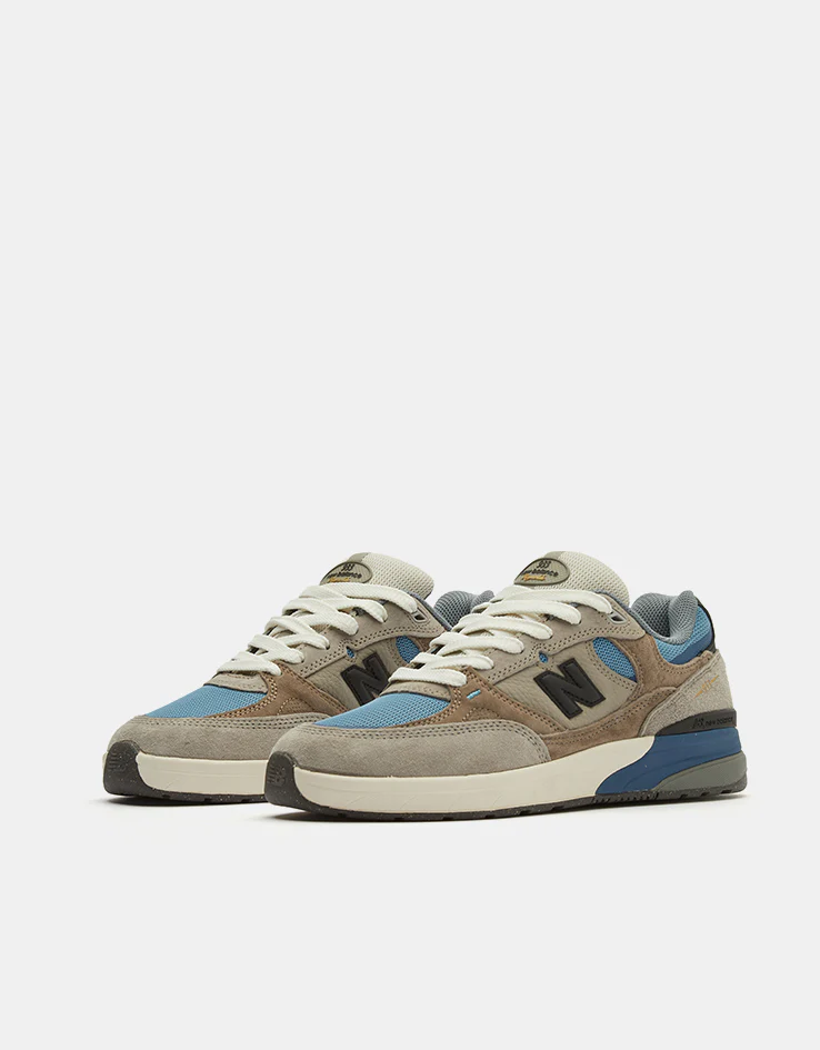 New Balance Numeric 933 Andrew Reynolds Skate Shoes - Mushroom/Light Blue - Image 3
