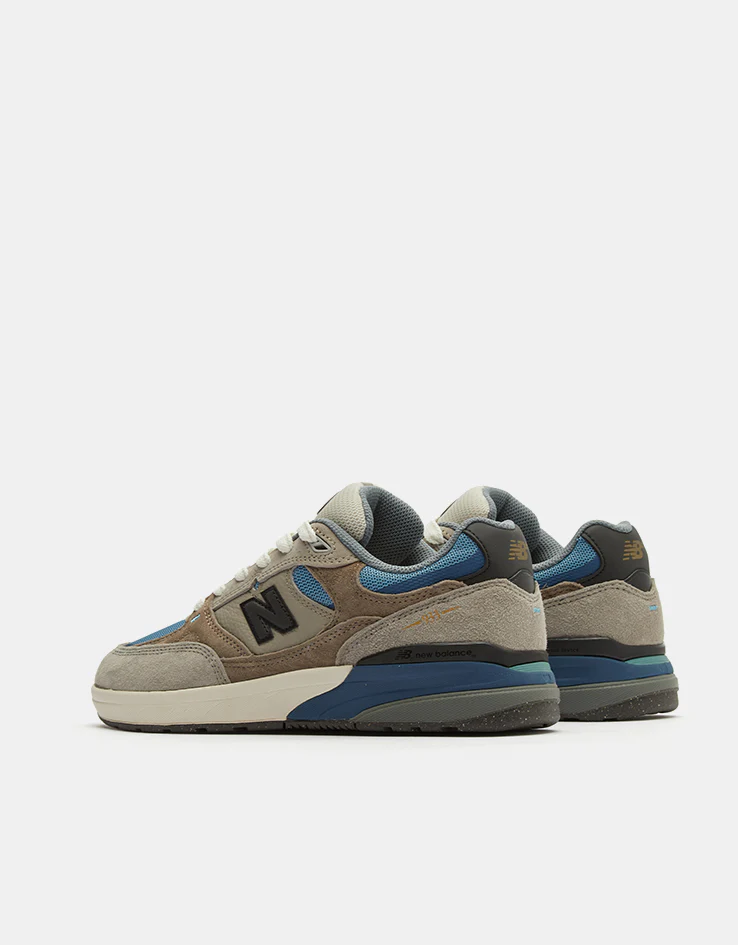 New Balance Numeric 933 Andrew Reynolds Skate Shoes - Mushroom/Light Blue - Image 4