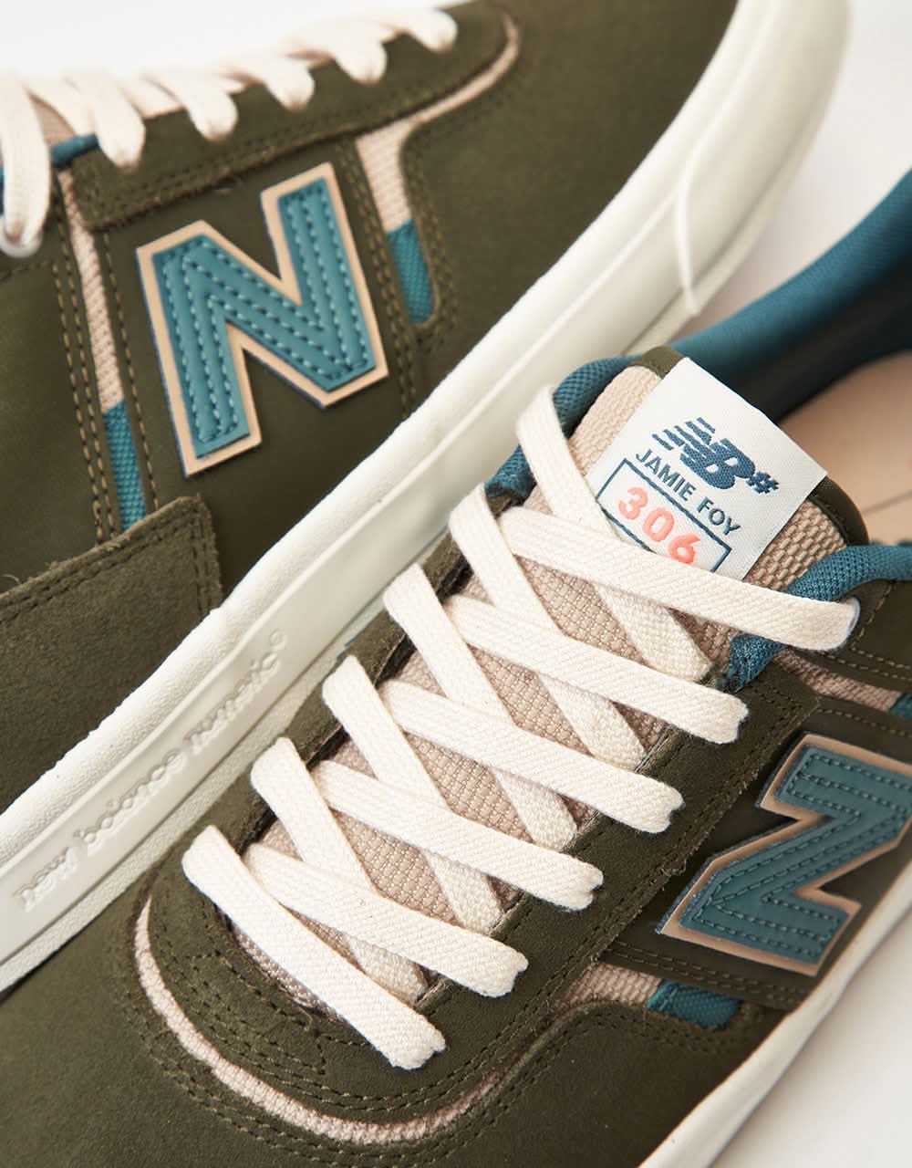 New Balance Numeric Jamie Foy 306 Skate Shoes - Dark Olive/Spruce - Image 4