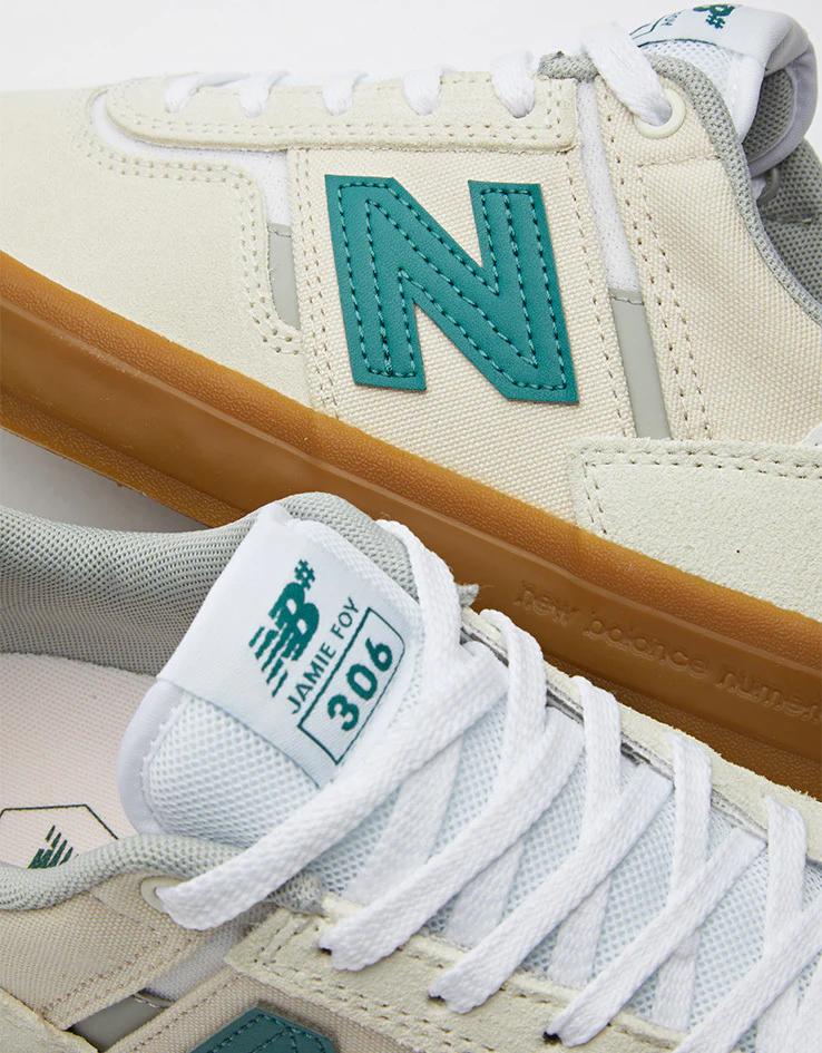 New Balance Numeric Jamie Foy 306 Skate Shoes - Sea Salt/Teal - Image 6