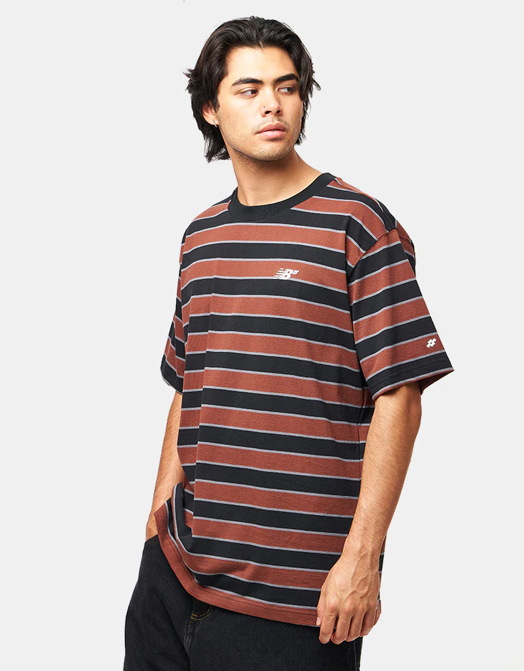 New Balance Numeric Thin Stripe T-Shirt - Black - Image 2