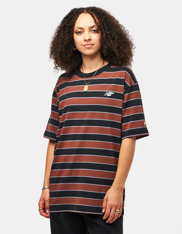 New Balance Numeric Thin Stripe T-Shirt - Black - Image 6
