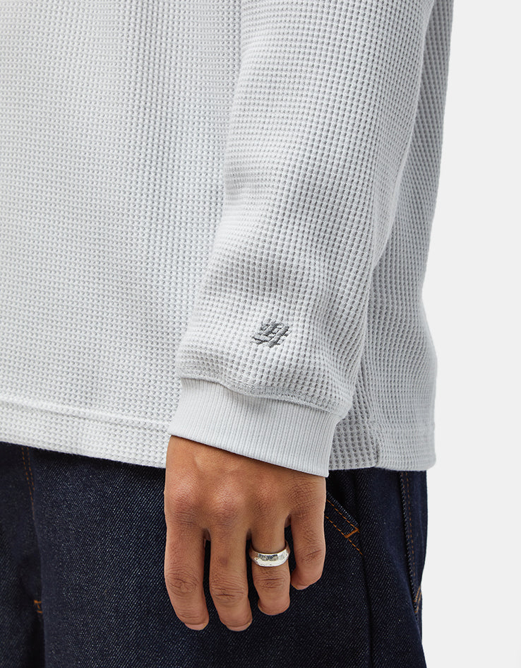 New Balance Numeric Waffle Knit Long Sleeve Henley - Grey - Image 4