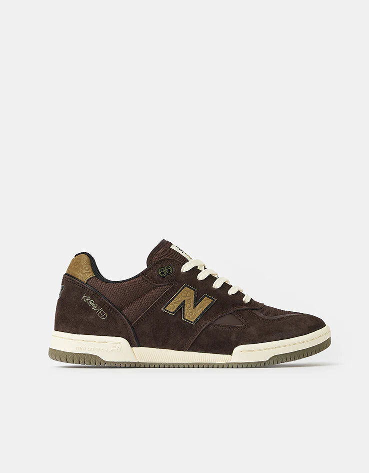 New Balance Numeric x Krooked Tom Knox 600 Skate Shoes - Brown - Image 2
